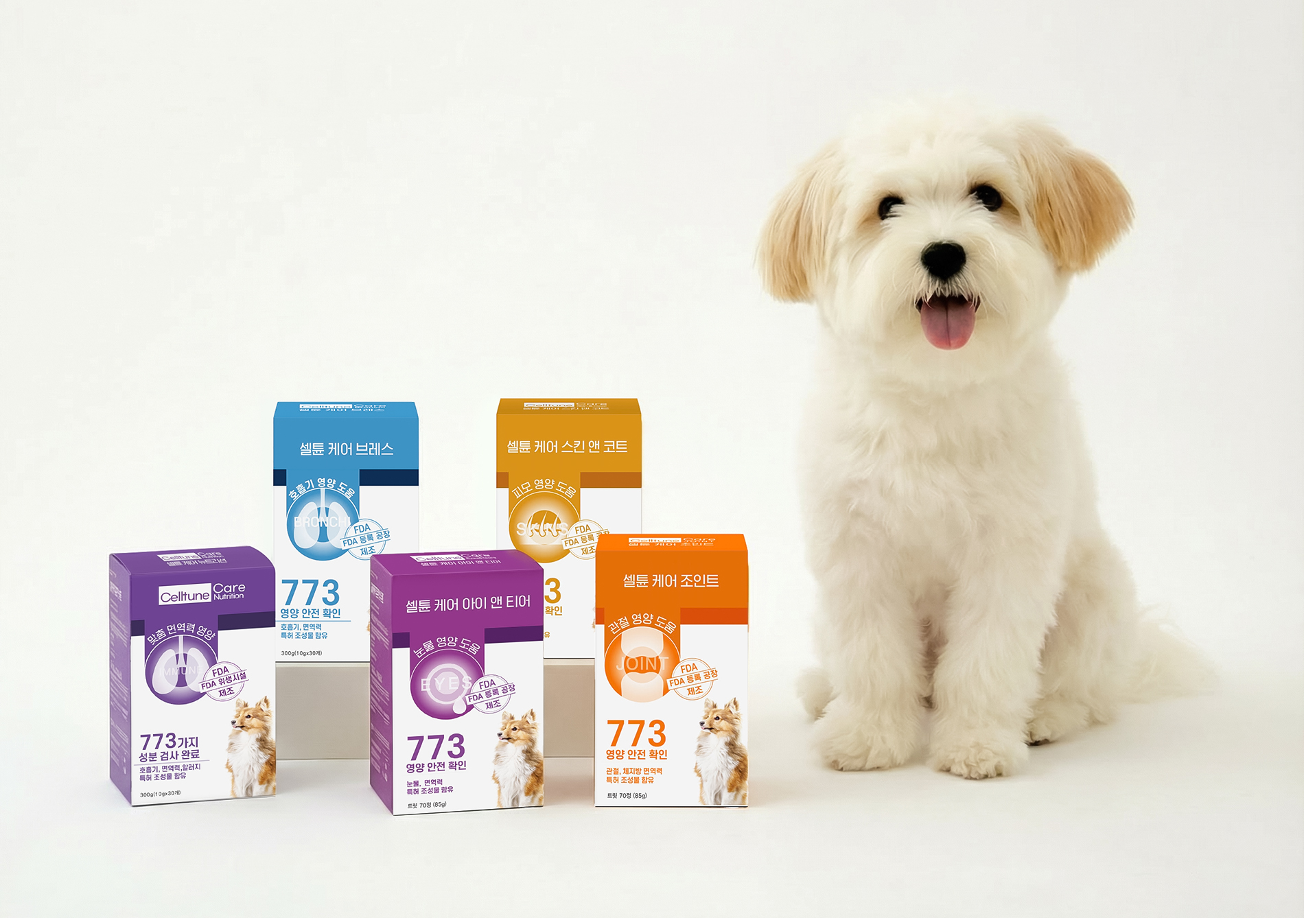 致力于研究爱犬健康生活的赛尔宠实验室品牌愿景与陈列的营养品产品及爱犬